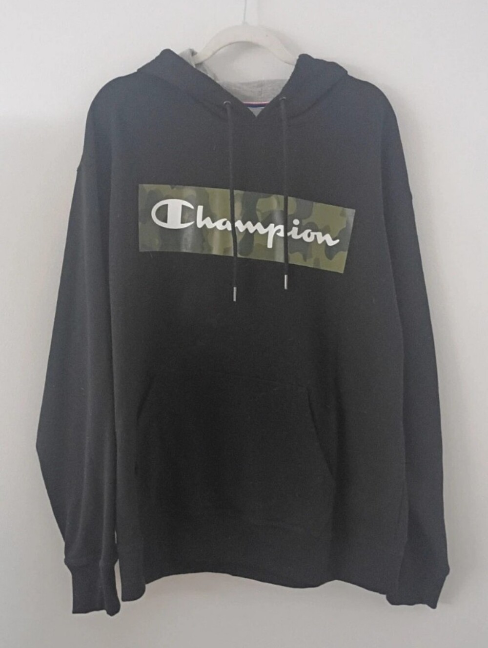 Men's Champion Black & Army Green Hoodie
